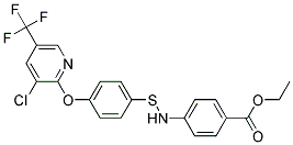 Ethyl 4-(((4-((3-chloro-5-(trifluoromethyl)-2-pyridinyl)oxy)phenyl)sulfanyl)amino)benzenecarboxylate Struktur