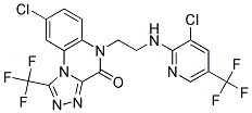 8-Chloro-5-(2-((3-chloro-5-(trifluoromethyl)-2-pyridinyl)amino)ethyl)-1-(trifluoromethyl)(1,2,4)triazolo[4,3-a]quinoxalin-4(5h)-one Struktur