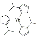 Tris(i-propylcyclopentadienyl)ytterbium Struktur