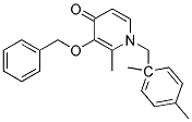 3-(Benzyloxy)-2-methyl-1-(4-methyl-1-methylbenzyl)-4(1H)-pyridinone Struktur