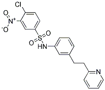 N-(3-[2-(2-pyridyl)ethyl]phenyl)-4-chloro-3-nitrobenzene-1-sulfonamide Struktur