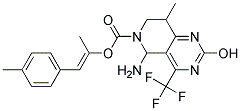 8-(E)-p-Dimethylaminobenzylidene-6-ethoxycarbonyl-5,6,7,8-tetrahydro-2-hydroxy-4-(trifluoromethyl)pyrido-[4,3-d]-pyrimidine Struktur