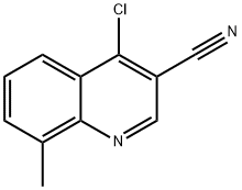 4-CHLORO-8-METHYL-QUINOLINE-3-CARBONITRILE
 Struktur