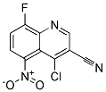 4-CHLORO-8-FLUORO-5-NITRO-QUINOLINE-3-CARBONITRILE
 Struktur