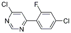 4-Chloro-6-(4-chloro-2-fluoro-phenyl)-pyrimidine Struktur