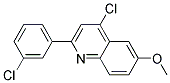 4-chloro-2-(3-chlorophenyl)-6-methoxyquinoline Struktur