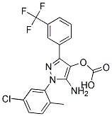 5-amino-1-(5-chloro-2-methylphenyl)-3-[3-(trifluoromethyl)phenyl]-1H-pyrazole-4-carbonit Struktur