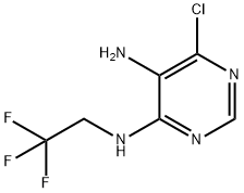 6-chloro-N4-(2,2,2-trifluoroethyl)pyrimidine-4,5-diamine Struktur