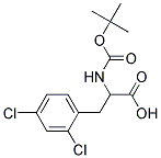 2-[(tert-butoxycarbonyl)amino]-3-(2,4-dichlorophenyl)propanoic acid Struktur