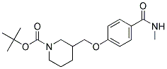 3-(4-Methylcarbamoyl-phenoxymethyl)-piperidine-1-carboxylic acid tert-butyl ester Struktur