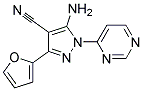 5-amino-3-furan-2-yl-1-pyrimidin-4-yl-1H-pyrazole-4-carbonitrile Struktur