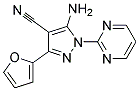 5-amino-3-furan-2-yl-1-pyrimidin-2-yl-1H-pyrazole-4-carbonitrile Struktur