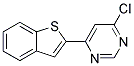 4-Benzo[b]thiophen-2-yl-6-chloro-pyrimidine Struktur