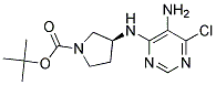 tert-butyl (3S)-3-[(5-amino-6-chloropyrimidin-4-yl)amino]pyrrolidine-1-carboxylate Struktur