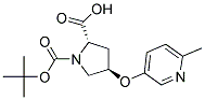 (2S,4R)-1-(tert-butoxycarbonyl)-4-[(6-methylpyridin-3-yl)oxy]pyrrolidine-2-carboxylic acid Struktur