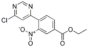 4-(6-Chloro-pyrimidin-4-yl)-3-nitro-benzoic acid ethyl ester Struktur