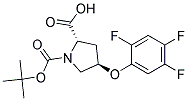 (2S,4R)-1-(tert-butoxycarbonyl)-4-(2,4,5-trifluorophenoxy)pyrrolidine-2-carboxylic acid Struktur