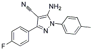 5-amino-3-(4-fluorophenyl)-1-(4-methylphenyl)-1H-pyrazole-4-carbonitrile Struktur