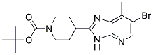 tert-butyl 4-(6-bromo-7-methyl-3H-imidazo[4,5-b]pyridin-2-yl)piperidine-1-carboxylate Struktur