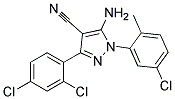 5-amino-1-(5-chloro-2-methylphenyl)-3-(2,4-dichlorophenyl)-1H-pyrazole-4-carbonitrile Struktur