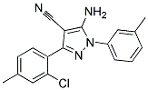 5-amino-3-(2-chloro-4-methylphenyl)-1-(3-methylphenyl)-1H-pyrazole-4-carbonitrile Struktur