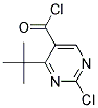 4-tert-butyl-2-chloropyrimidine-5-carbonyl chloride Struktur