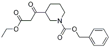 benzyl 3-(3-ethoxy-3-oxopropanoyl)piperidine-1-carboxylate Struktur