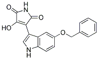 3-[5-(benzyloxy)-1H-indol-3-yl]-4-hydroxy-1H-pyrrole-2,5-dione Struktur