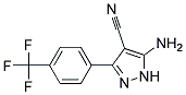 5-amino-3-[4-(trifluoromethyl)phenyl]-1H-pyrazole-4-carbonitrile Struktur