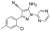 5-amino-3-(2-chloro-4-methylphenyl)-1-pyrazin-2-yl-1H-pyrazole-4-carbonitrile Struktur