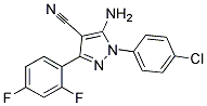 5-amino-1-(4-chlorophenyl)-3-(2,4-difluorophenyl)-1H-pyrazole-4-carbonitrile Struktur