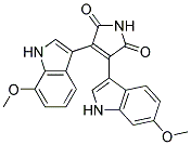 3-(6-methoxy-1H-indol-3-yl)-4-(7-methoxy-1H-indol-3-yl)-1H-pyrrole-2,5-dione Struktur