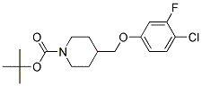 4-(4-Chloro-3-fluoro-phenoxymethyl)-piperidine-1-carboxylic acid tert-butyl ester Struktur