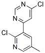 4-Chloro-6-(2-chloro-5-methyl-pyridin-3-yl)-pyrimidine Struktur