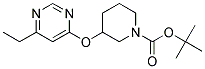 3-(6-Ethyl-pyrimidin-4-yloxy)-piperidine-1-carboxylic acid tert-butyl ester Struktur