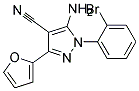 5-amino-1-(2-bromophenyl)-3-furan-2-yl-1H-pyrazole-4-carbonitrile Struktur