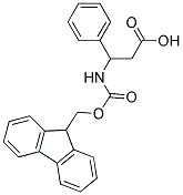 3-{[(9H-fluoren-9-ylmethoxy)carbonyl]amino}-3-phenylpropanoic acid Struktur