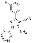 5-amino-3-(3-fluorophenyl)-1-pyrazin-2-yl-1H-pyrazole-4-carbonitrile Struktur