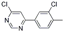 4-Chloro-6-(3-chloro-4-methyl-phenyl)-pyrimidine Struktur