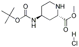 (S)-TRANS-4-(TERT-BUTYLOXYCARBONYL-AMINO)-PIPECOLIC ACID METHYL ESTER HYDROCHLORIDE Struktur