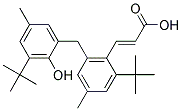 2-tert-Butyl-6-(3'-tert-butyl-5'-methyl-2'-hydroxybenzyl)-4-methyl phenylacrylate Struktur