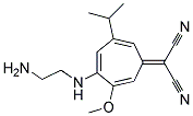 (4-(2-AMINOETHYLAMINO)-6-ISOPROPYL-3-METHOXY-2,4,6-CYCLOHEPTATRIENYLIDENE)MALONONITRILE Struktur