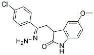 3-(4-CHLORO-B-HYDRAZONOPHENETHYL)-5-METHOXY-2-INDOLINONE Struktur