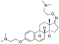 3-(2-(DIMETHYLAMINO)ETHOXY)-1,3,5(10)-ESTRATRIEN-17-ONEO-(2-(DIMETHYLAMINO)ETHYL)OXIME Struktur