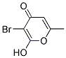 3-BROMO-2-HYDROXY-6-METHYL-4-PYRANONE Struktur