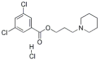 3-PIPERIDINOPROPYL3,5-DICHLOROBENZOATEHYDROCHLORIDE Struktur