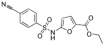 ETHYL5-((P-CYANOPHENYL)SULFONYLAMINO)-2-FUROATE Struktur