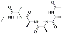 N-ACETYL-L-ALANYL-L-ALANYL-L-ALANYL-L-ALANINEETHYLAMIDE Struktur