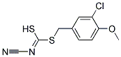 (3-Chloro-4-methoxyphenyl)methyl-cyanocarbonimidodithioate Struktur