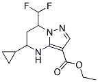 5-Cyclopropyl-7-difluoromethyl-4,5,6,7-tetrahydro-pyrazolo[1,5-a]pyrimidine-3-carboxylicacidethylester Struktur